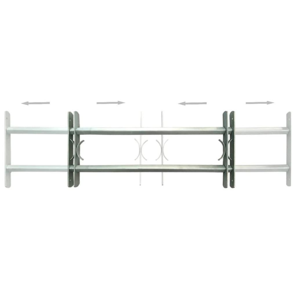 VIDAXL Grilles reglables de securite de fenetres 2 pcs 1000-1500 mm