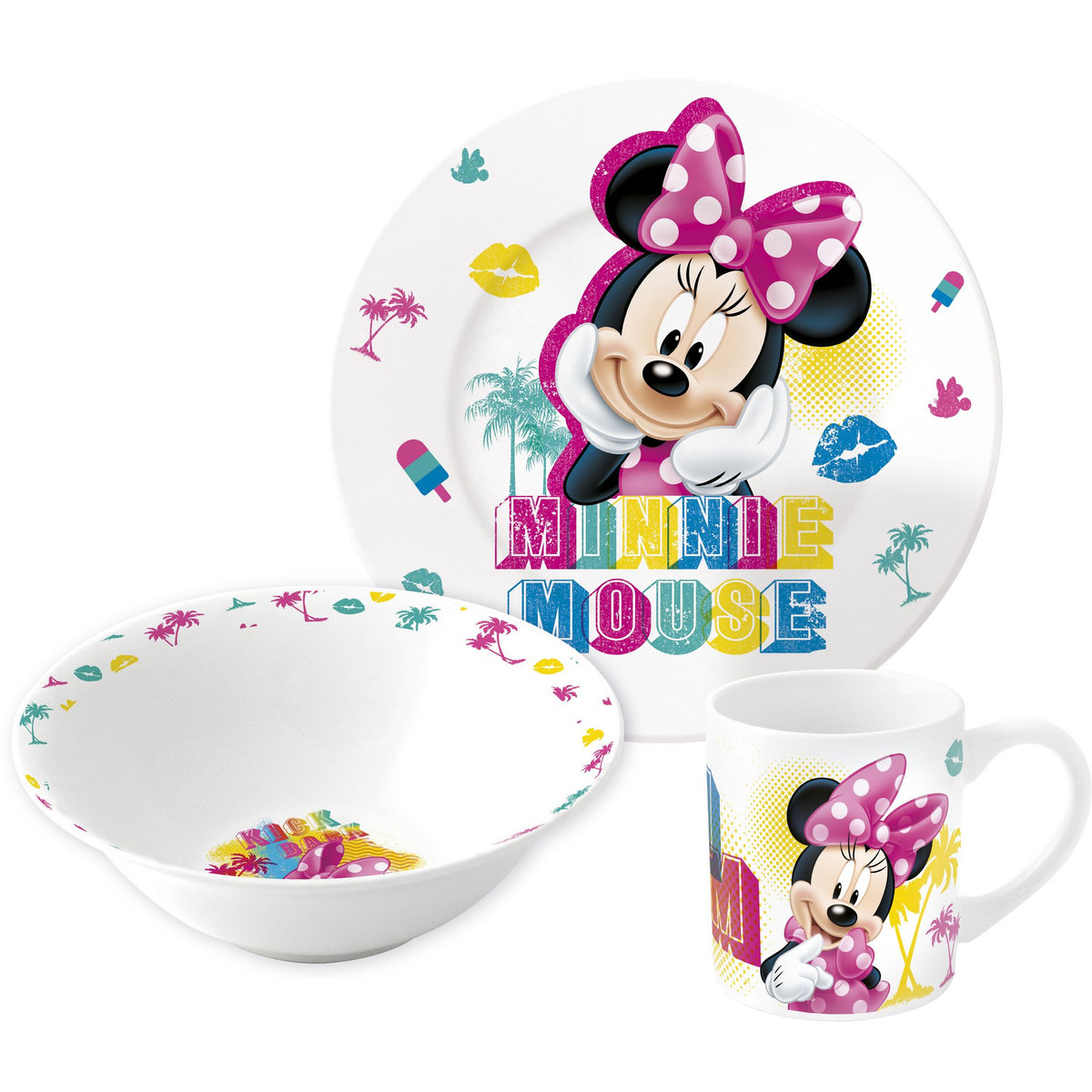 Coffret repas 3 pièces céramique MINNIE 