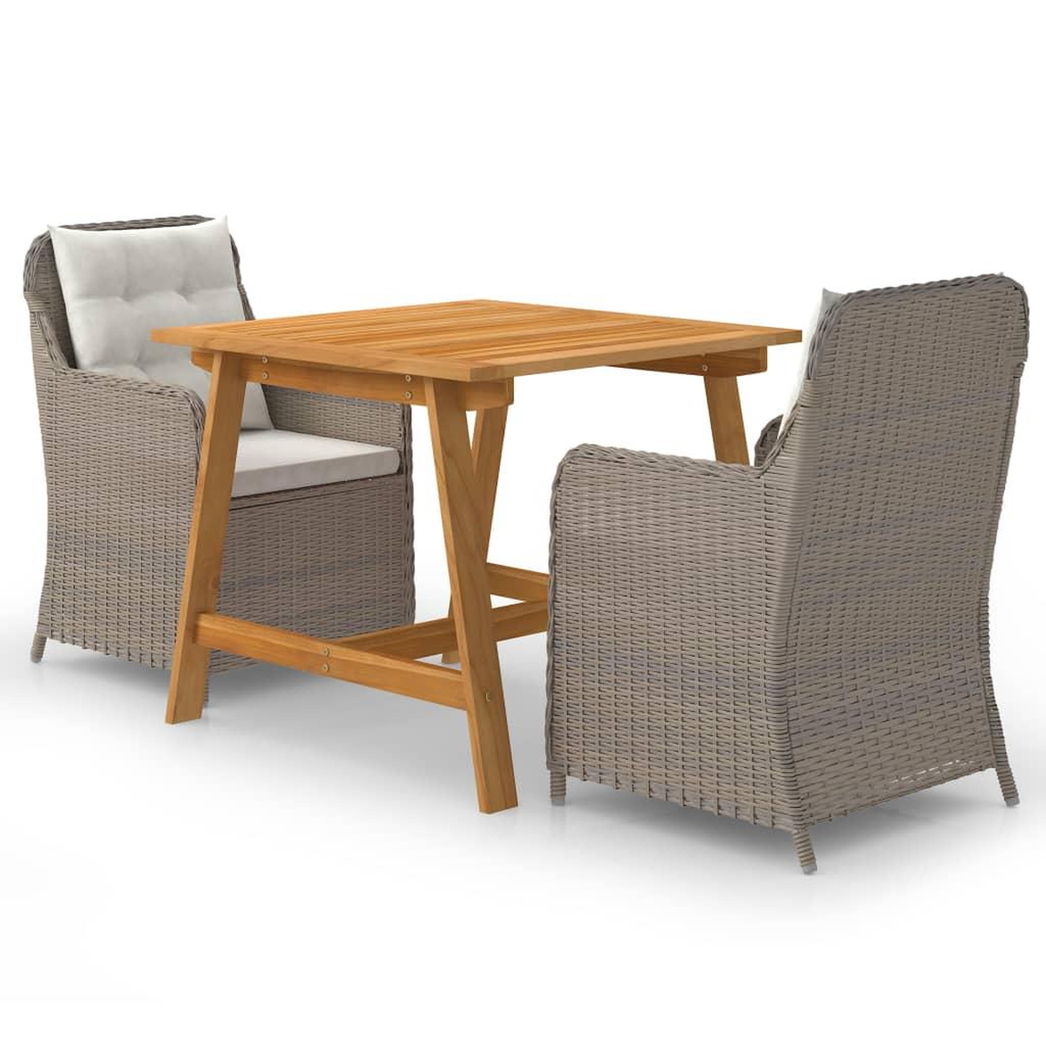 Voir la diapositive 1 : VIDAXL Ensemble a manger de jardin 3 pcs Marron