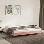 VIDAXL Cadre de lit sans matelas rose 200x200 cm velours