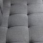HOMCOM Canapé convertible 2 places design contemporain assise dossier capitonnés polyester aspect lin gris