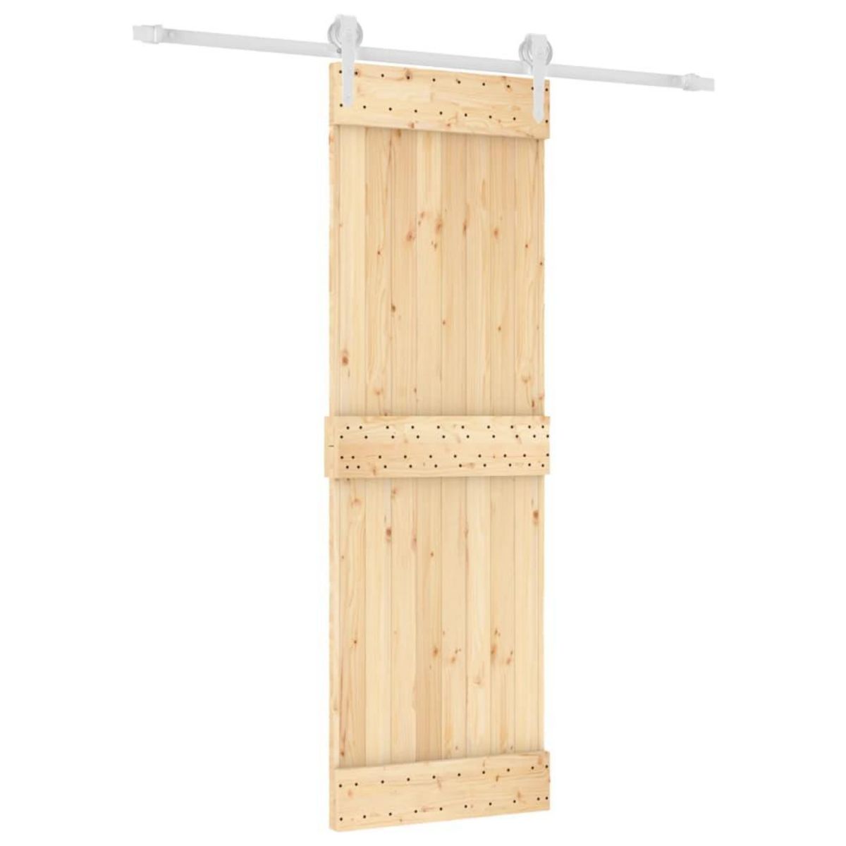 VIDAXL Porte coulissante et kit de quincaillerie 70x210 cm pin massif