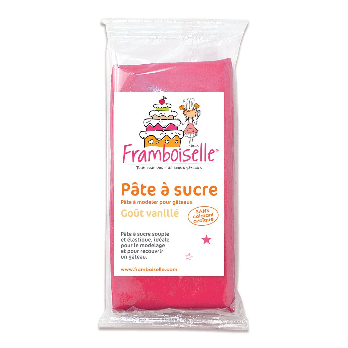 FRAMBOISELLE Pâte à sucre fuchsia 250g