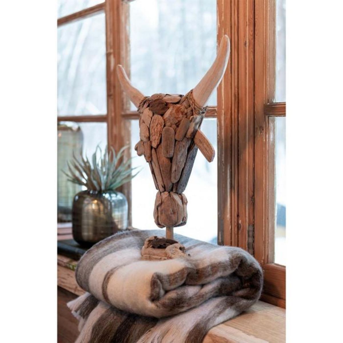 Paris Prix Plaid Déco  Quadrillé  136x190cm Marron & Gris