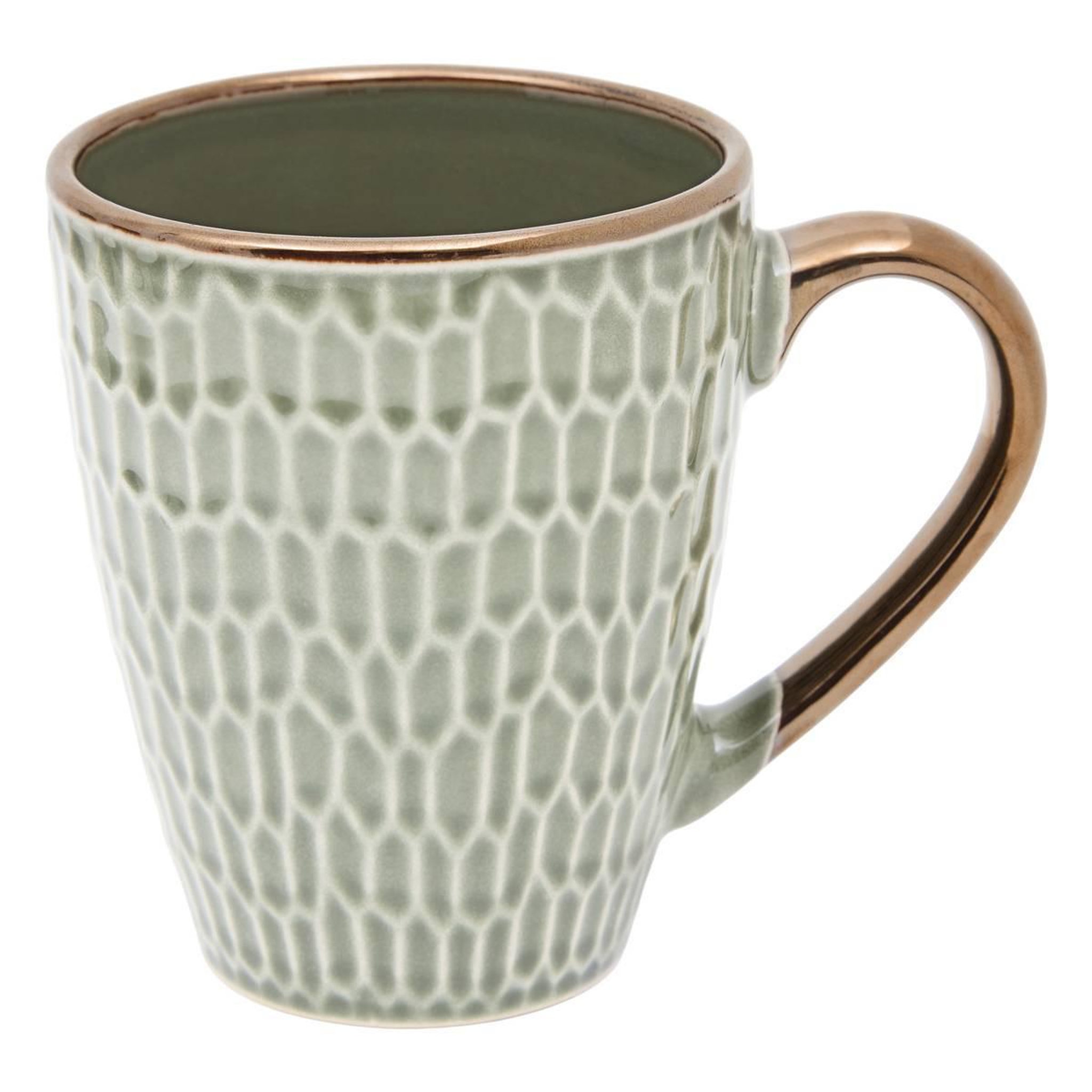 Voir la diapositive 2 : SECRET DE GOURMET Lot de 6 mugs en faïence  ella  35cl vert
