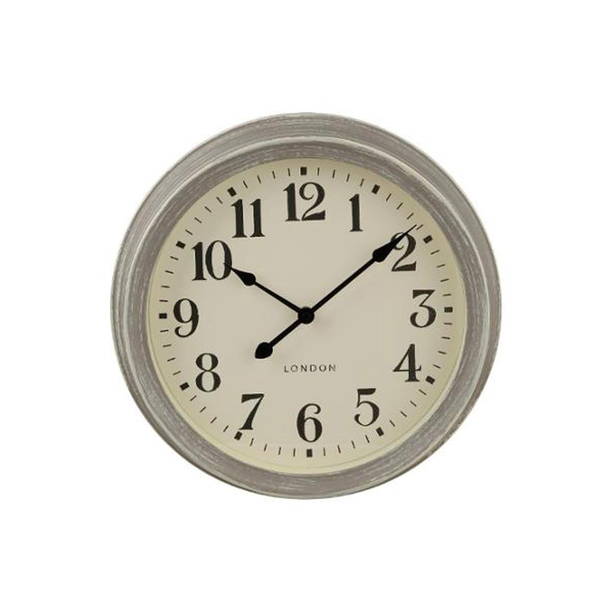 ATMOSPHERA Horloge murale vintage  brossé  35cm gris