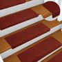 Voir la diapositive 5 : VIDAXL Tapis d'escalier autocollant 20 pcs rouge bordeaux 65x21x4 cm