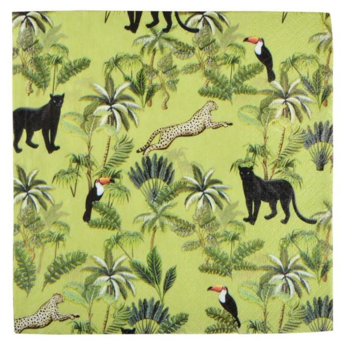 Paris Prix Lot de 20 Serviettes en Papier  Palmeraie  33x33cm Vert