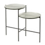 Voir la diapositive 1 : Paris Prix Table Gigogne 2 Niveaux  Rita  80cm Transparent & Noir