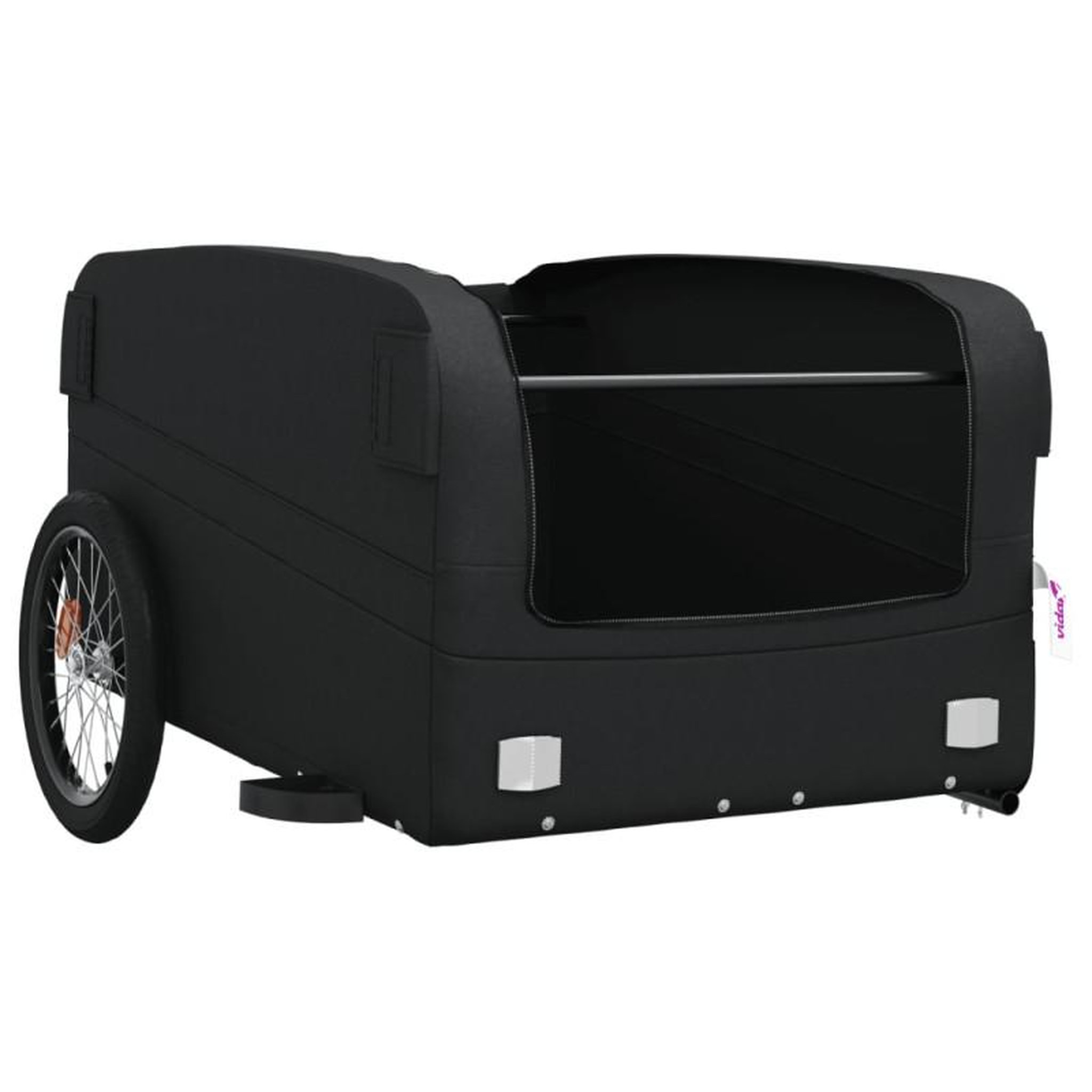 Voir la diapositive 5 : VIDAXL Remorque de vélo noir 45 kg fer