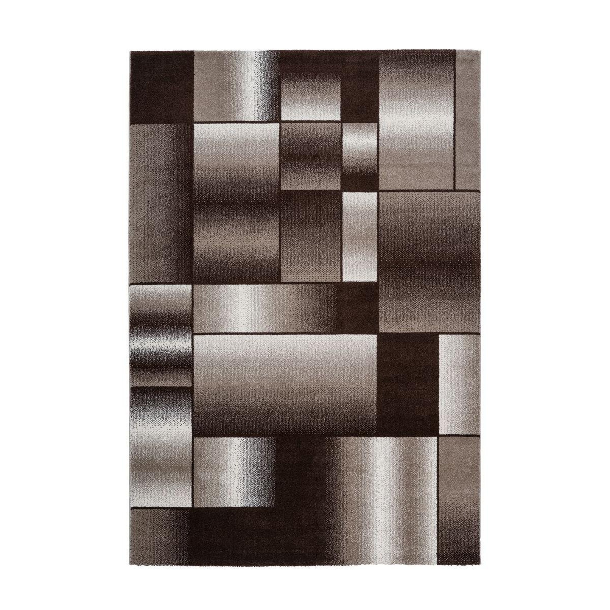Voir la diapositive 1 : Paris Prix Tapis Tissé à Poils Courts  Broadway III  Marron & Beige
