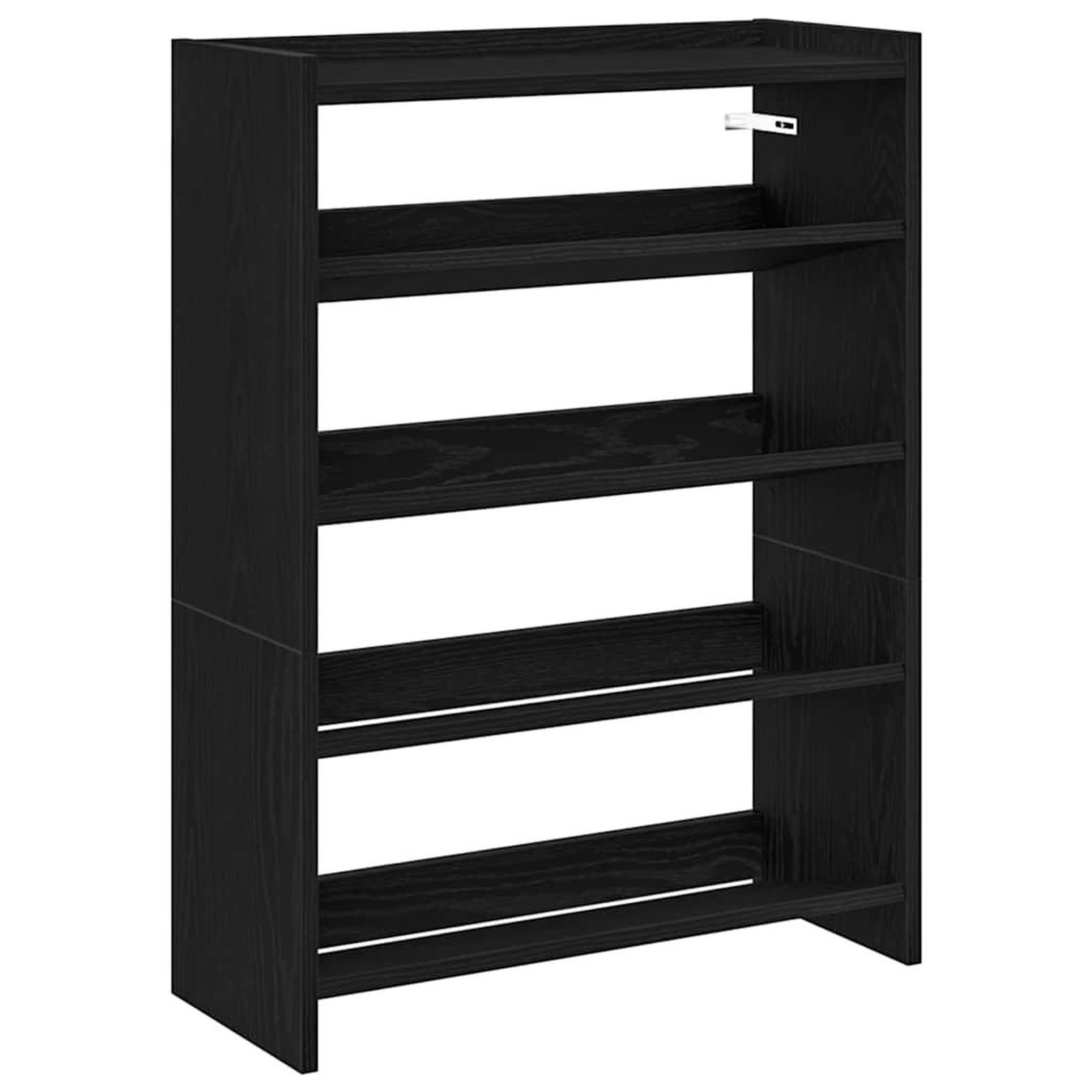 Voir la diapositive 2 : VIDAXL Etagere a chaussures noir 60x25x81 cm bois d'ingenierie