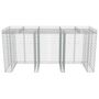 Voir la diapositive 4 : VIDAXL Mur en gabion pour poubelle Acier galvanise 270x100x130 cm