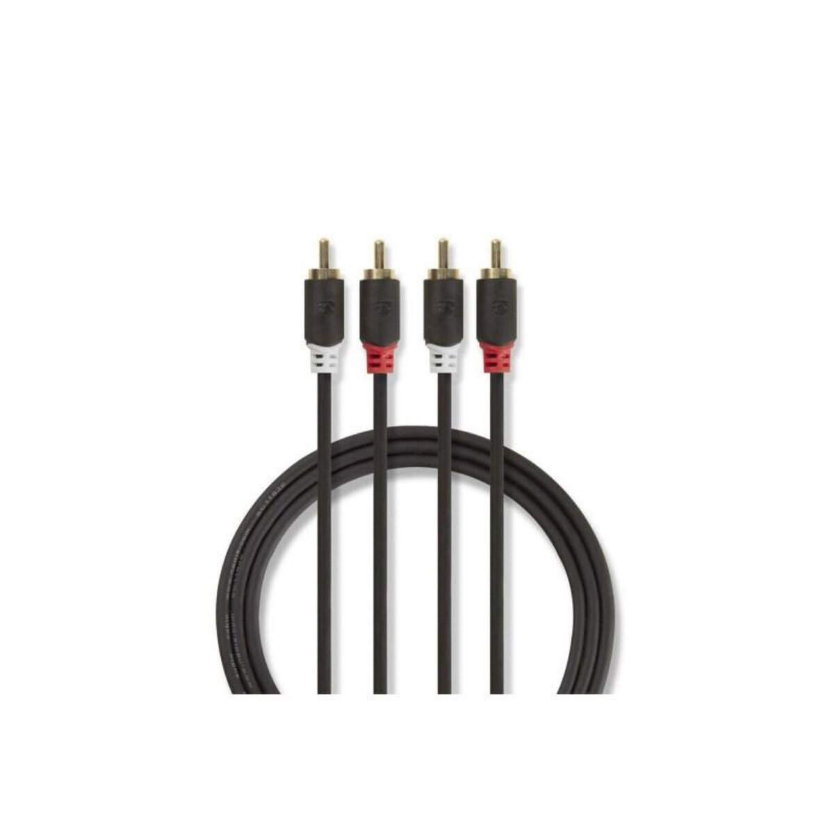 NEDIS Câble audio stéréo | 2x RCA Male | 2x RCA Male | Plaqué or | 3.00 m | R NEDIS - CABW24200AT30