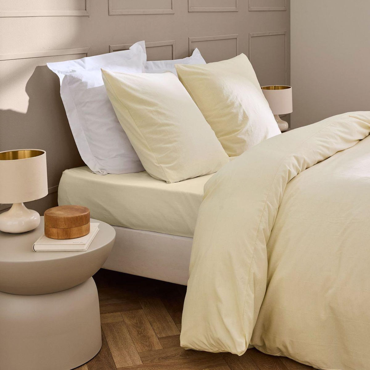 Paris Prix Parure de Lit 3 Pièces  Linella  260x240cm Ivoire