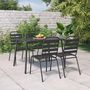 Voir la diapositive 1 : VIDAXL Ensemble a manger de jardin 5 pcs anthracite acier
