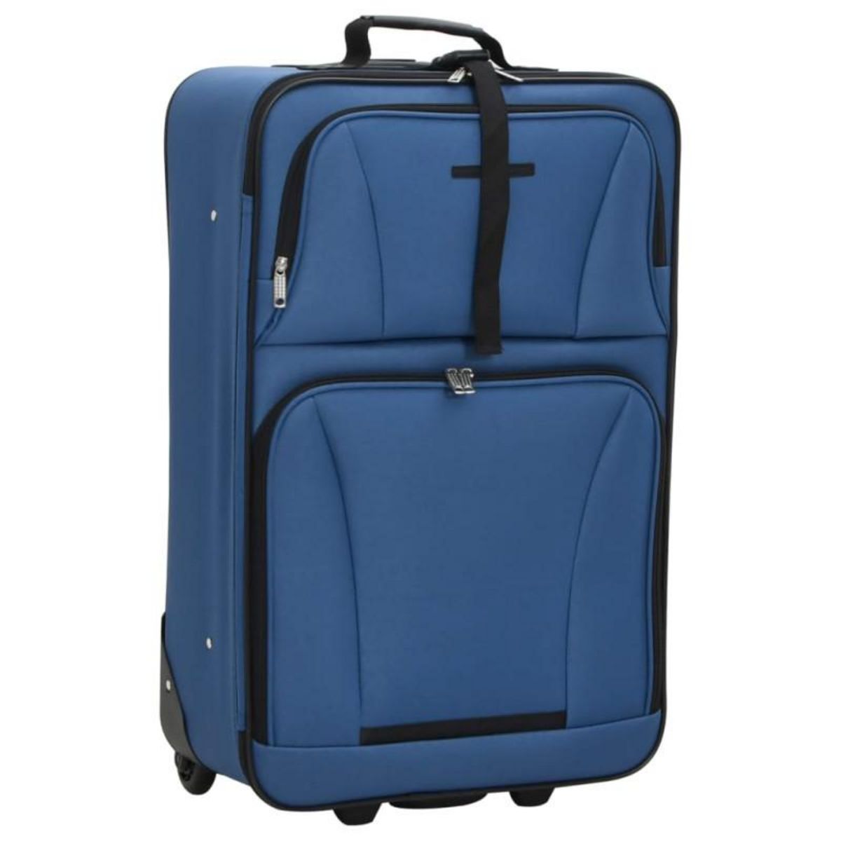 VIDAXL Ensemble de bagages de voyage bleu tissu