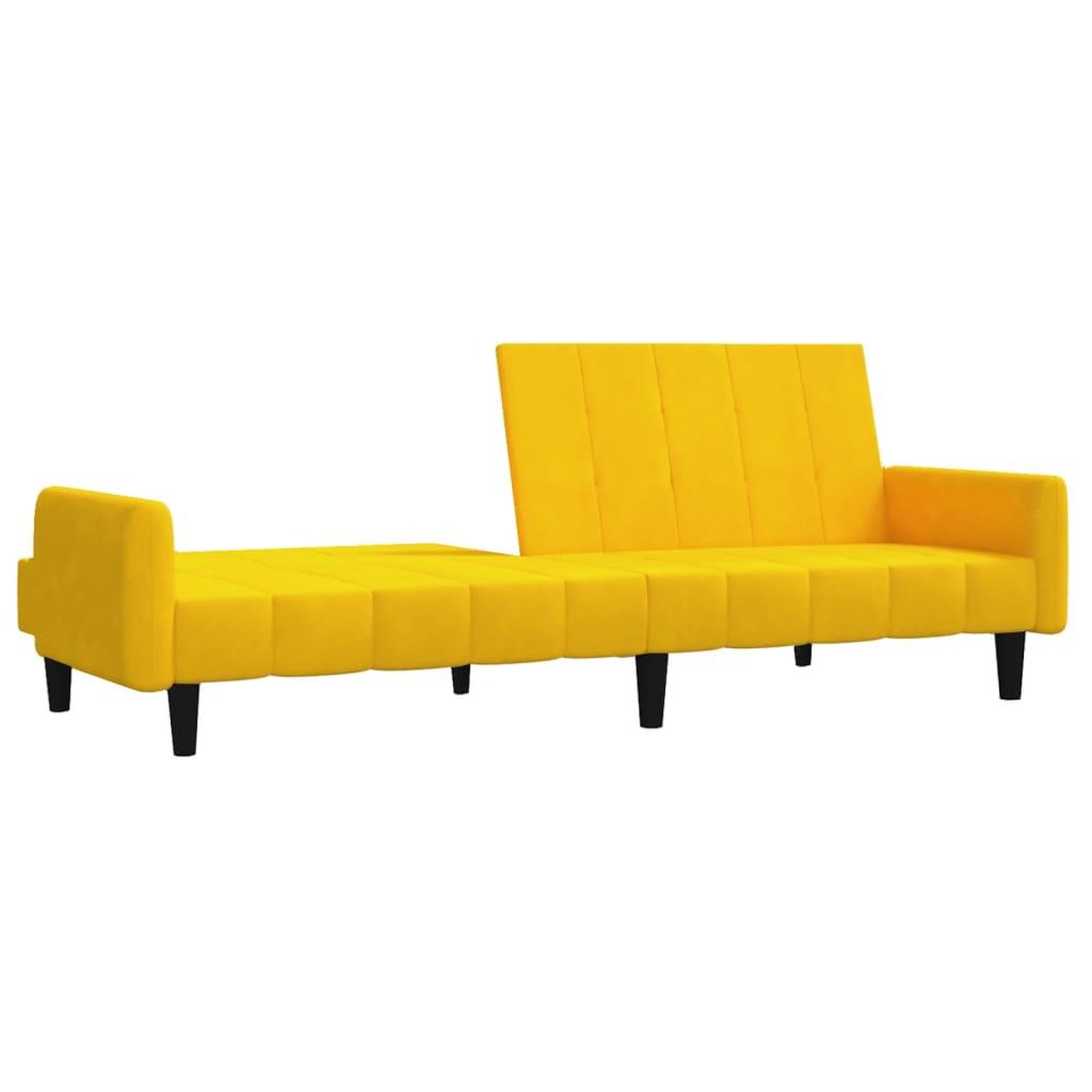 Voir la diapositive 4 : VIDAXL Canape-lit 2 places jaune velours