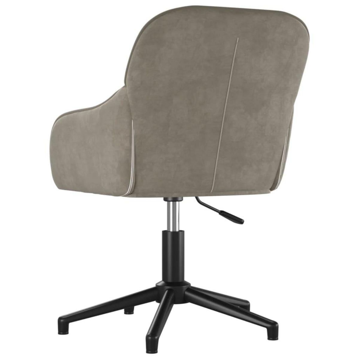 VIDAXL Chaise pivotante de bureau Gris clair Velours
