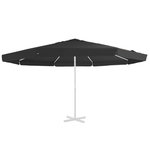 VIDAXL Tissu de remplacement pour parasol d'exterieur Noir 500 cm
