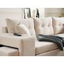 Voir la diapositive 6 : BEST MOBILIER California - canapé d'angle réversible convertible - avec coffre, tablette et poufs - en velours côtelé - 4 places