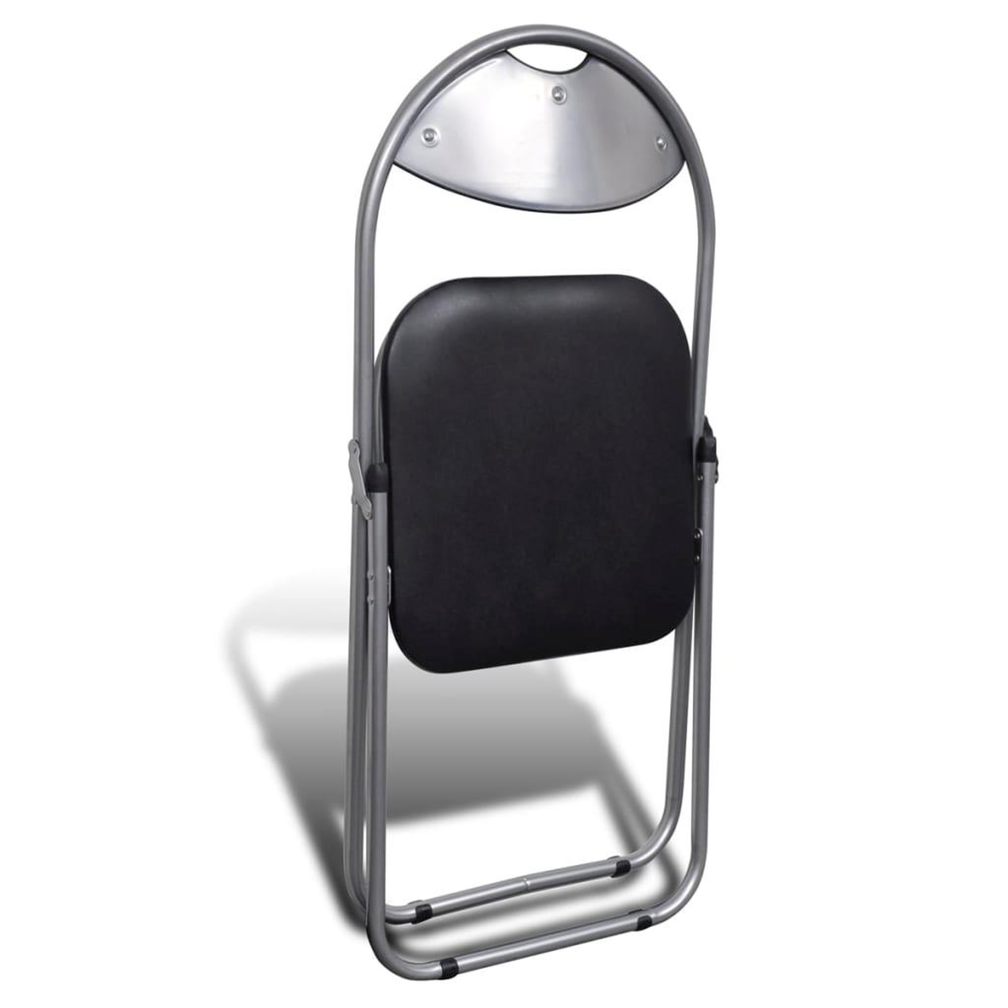 Voir la diapositive 5 : VIDAXL Chaises a manger pliables lot de 6 noir similicuir et acier