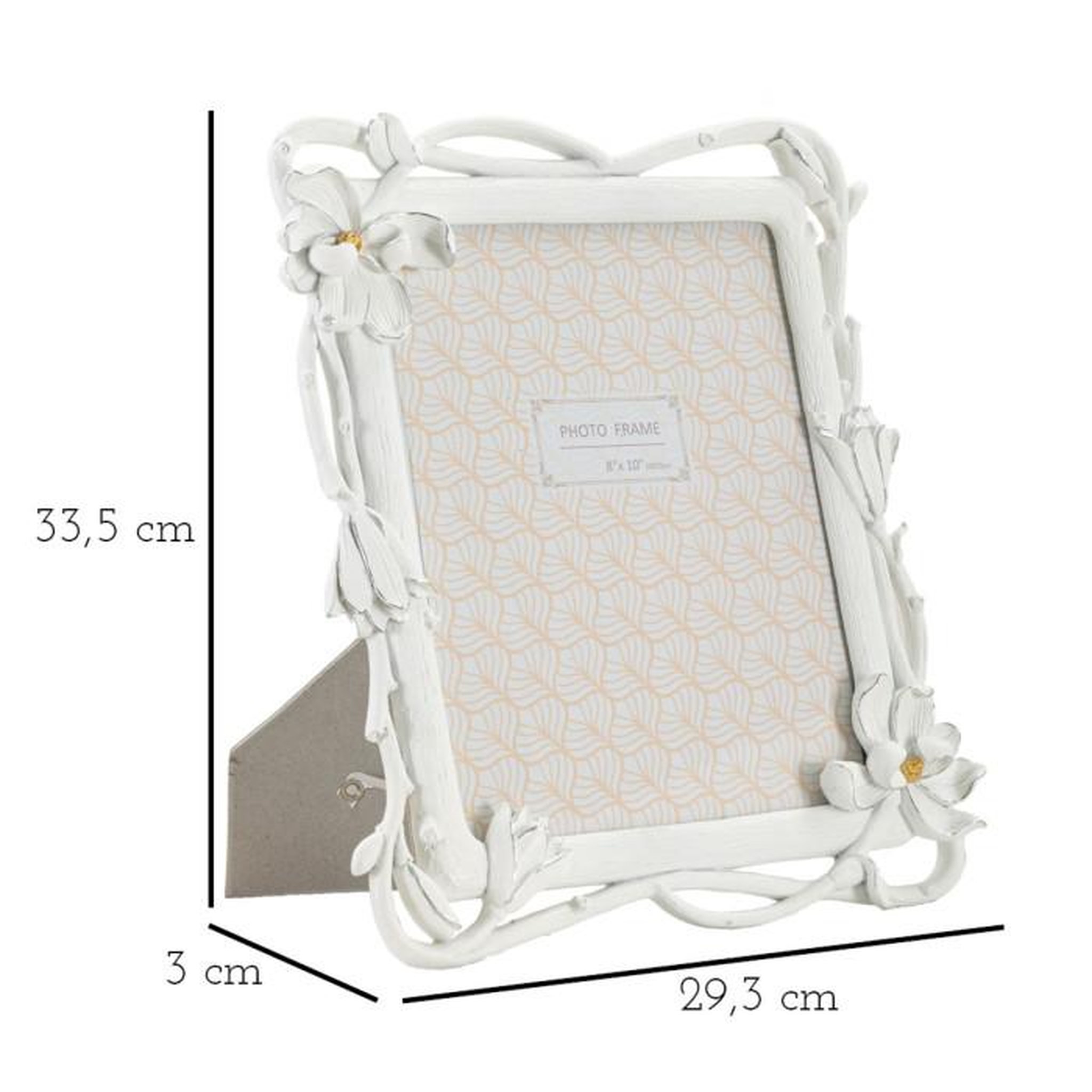 Voir la diapositive 6 : Paris Prix Cadre Photo Déco Fleurs  Magnolia  20x25cm Blanc