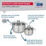 Voir la diapositive 3 : ELO Ensemble de 1 Poêle de cuisson 24 cm et 2 faitouts 16 et 24 cm Elo Profi Brillant