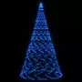VIDAXL Sapin de Noël sur mat de drapeau 1400 LED Bleues 500 cm