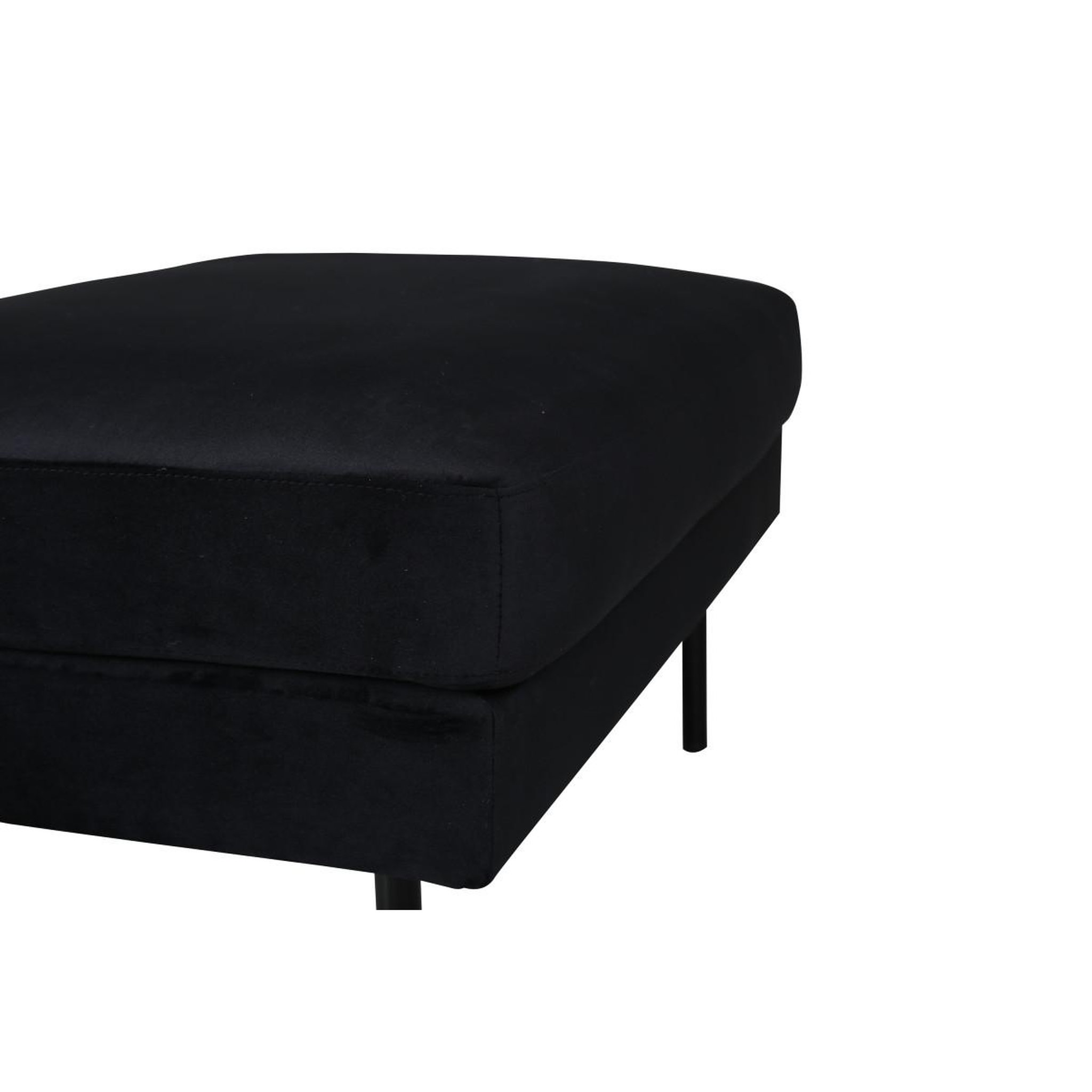 Voir la diapositive 6 : Paris Prix Pouf design en velours  zoom  85cm noir