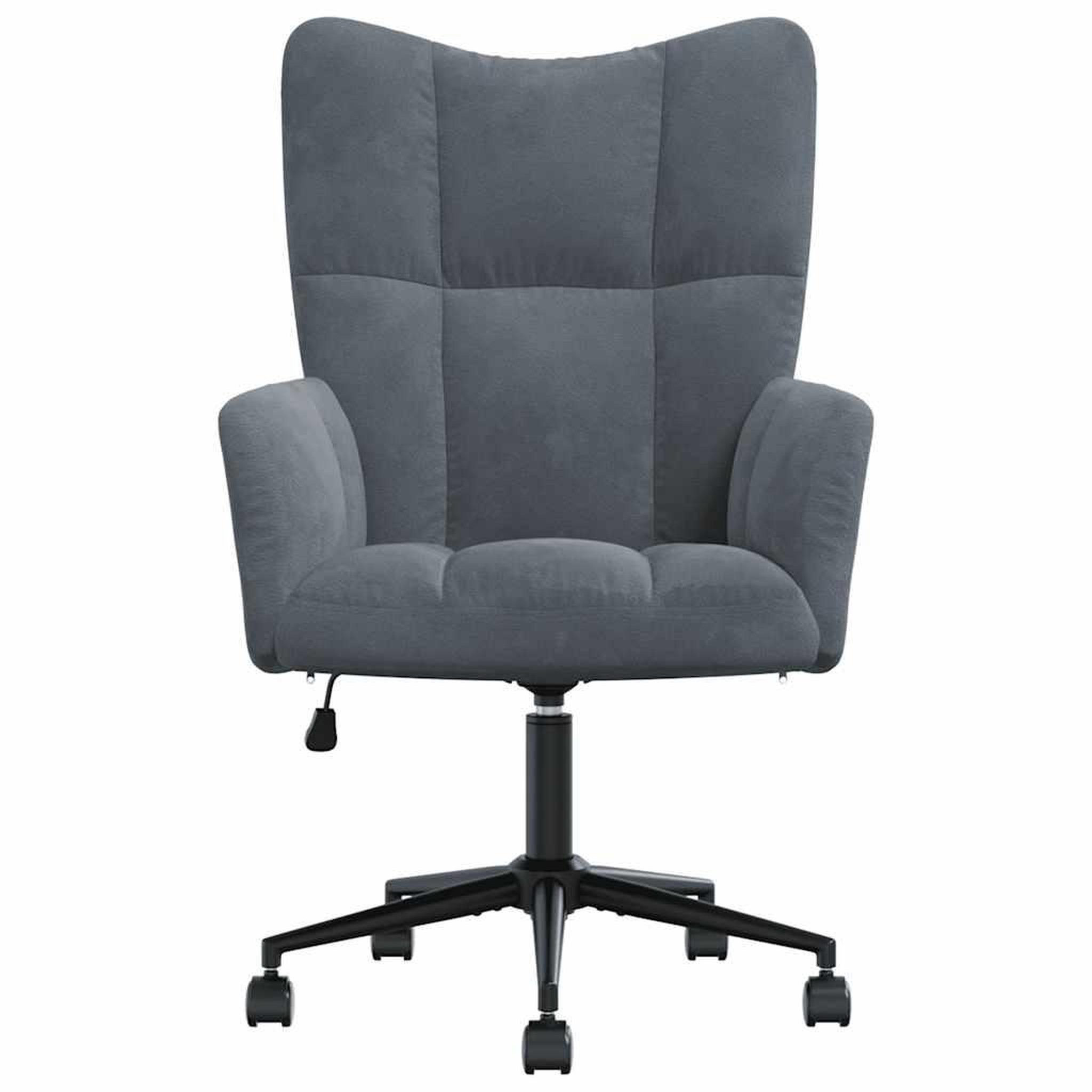Voir la diapositive 3 : VIDAXL Chaise de relaxation Gris fonce Velours