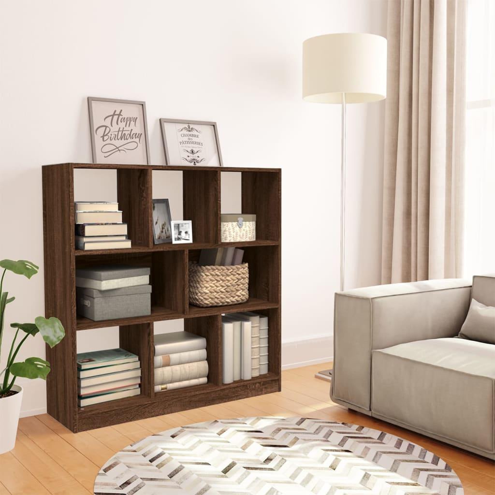Voir la diapositive 1 : VIDAXL Bibliotheque Chene marron 97,5x29,5x100 cm Bois d'ingenierie