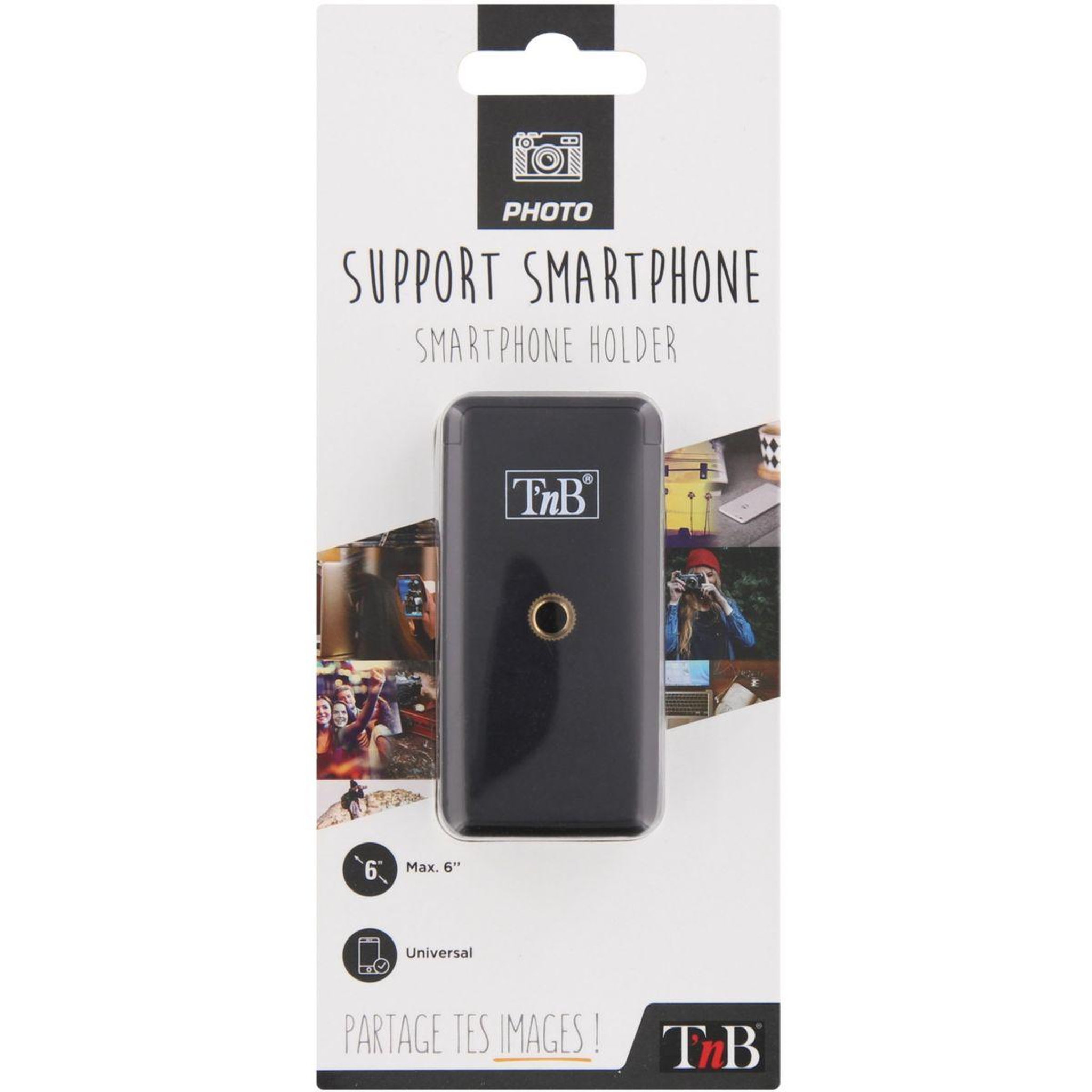 Voir la diapositive 3 : TNB Fixation pour smartphone avec pas de vis