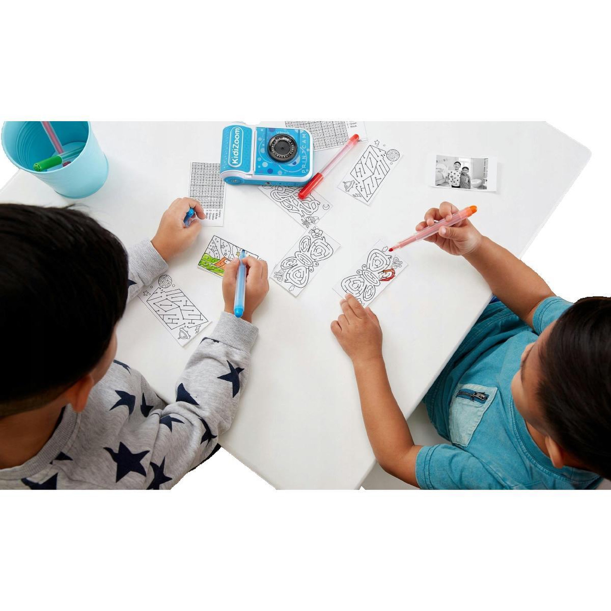 Voir la diapositive 3 : VTECH Appareil photo instantané VTech KidiZoom Print Cam bleu