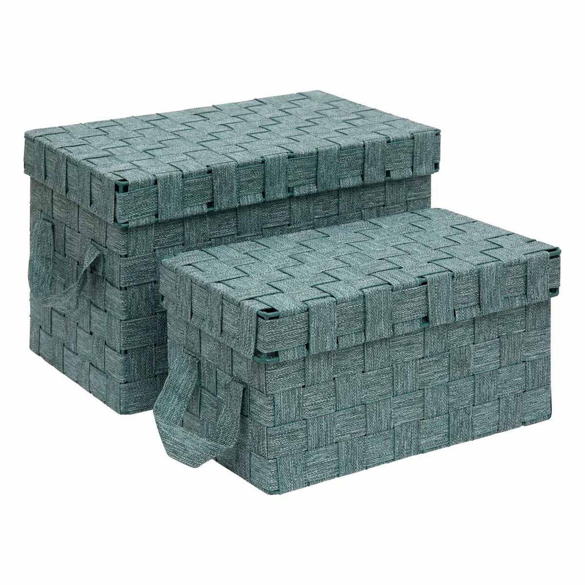 FIVE Lot de 2 boîtes de rangement  lise  35cm vert