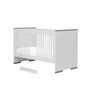 PINIO Chambre complète lit évolutif 70x140 - commode à langer - armoire 2 portes Snap - Blanc et bois