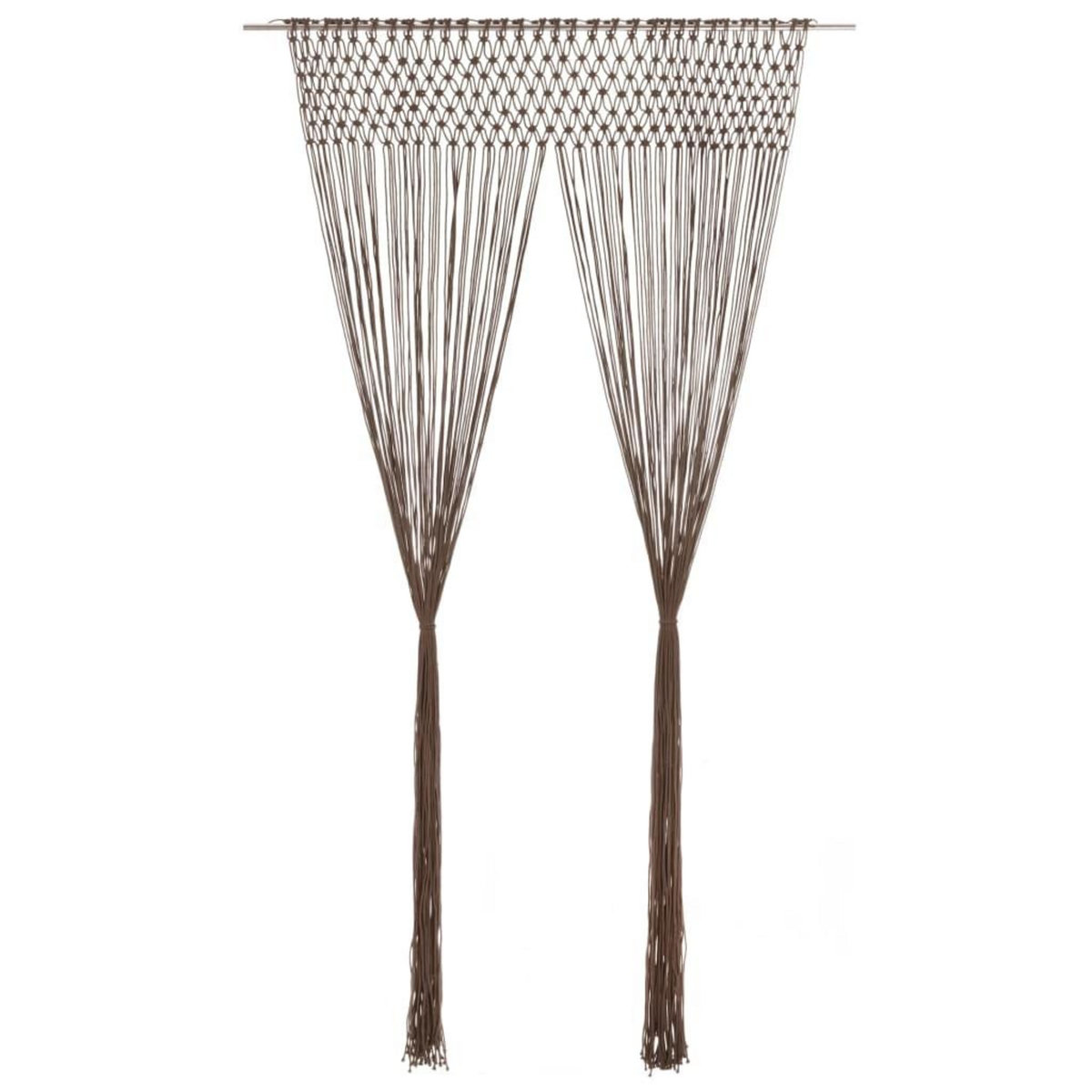 VIDAXL Rideau en macrame Taupe 140x240 cm Coton