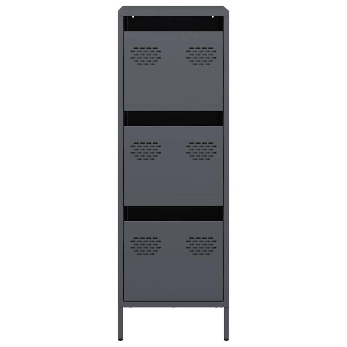 VIDAXL Buffet haut anthracite 39x35x103,5 cm acier