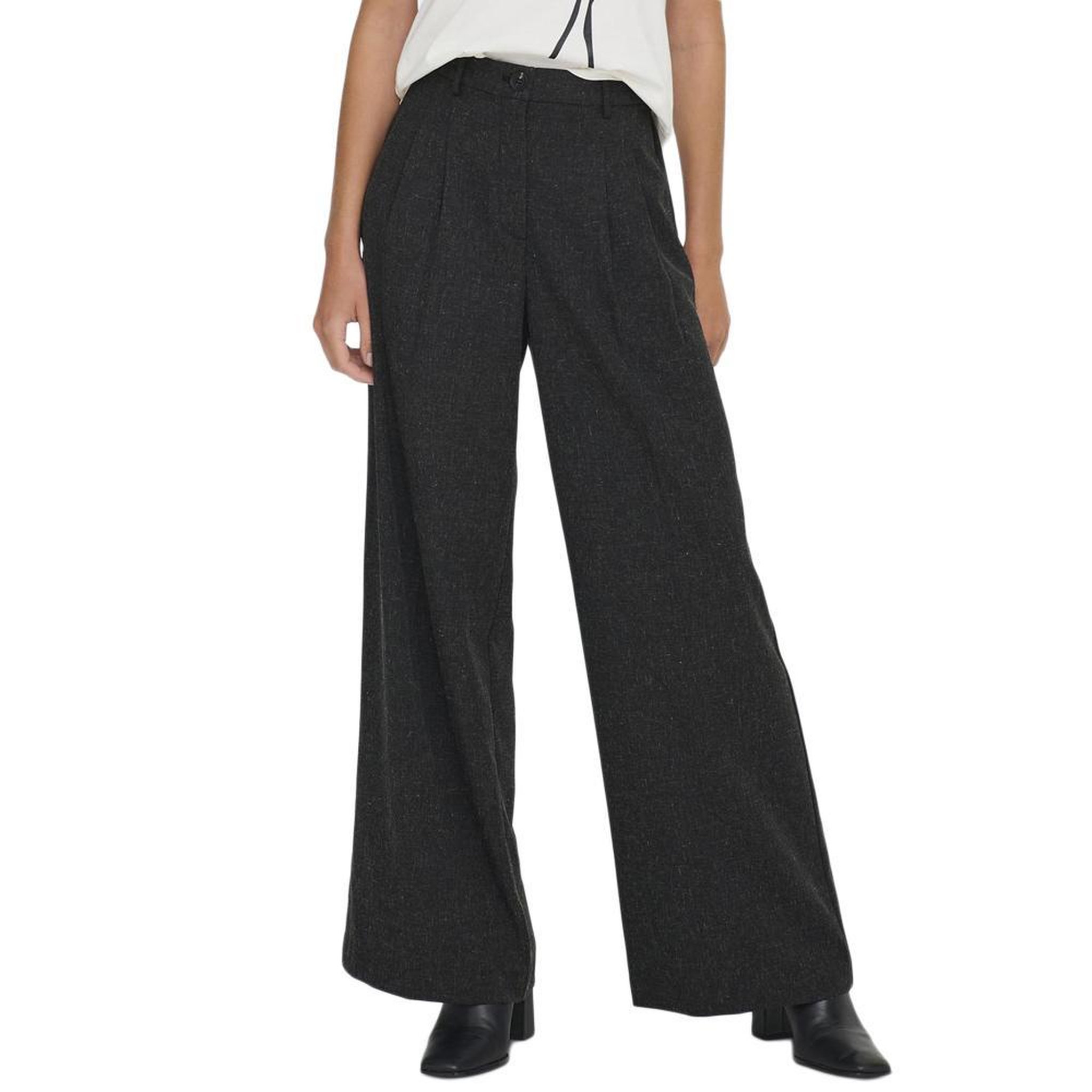JACQUELINE DE YONG Pantalon fluide  Femme JDY Riley. Coloris disponibles : Gris