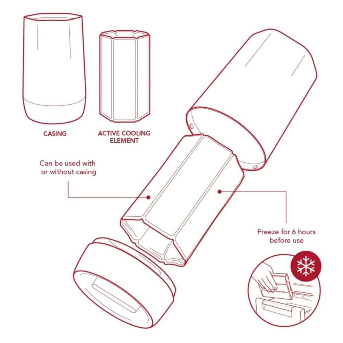 Vacu vin Refroidisseur de bouteille graphite - 36483606