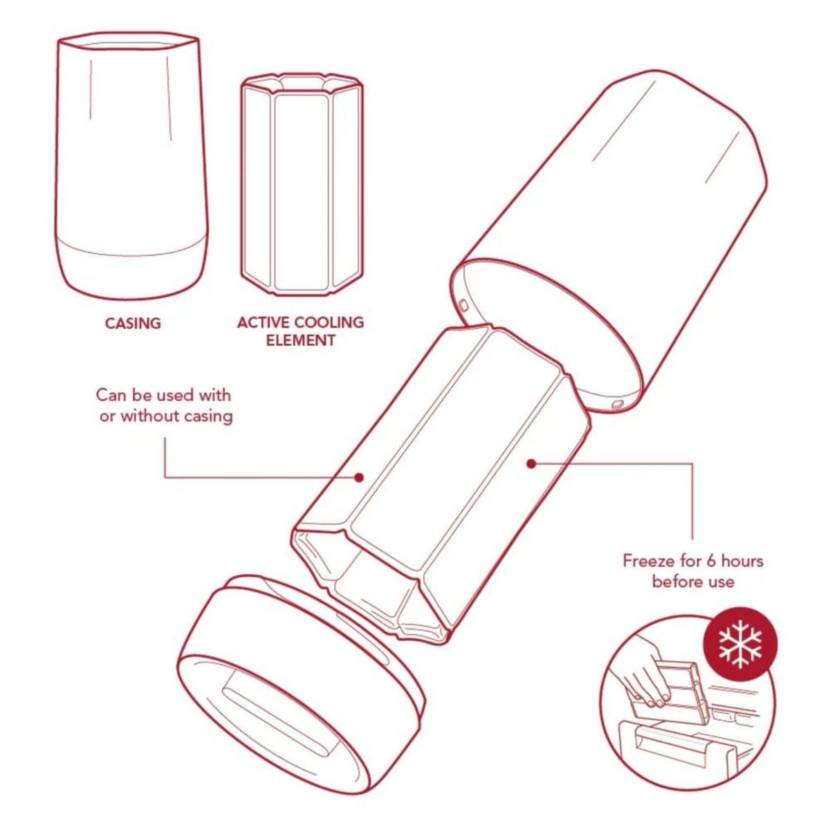 Vacu vin Refroidisseur de bouteille graphite - 36483606