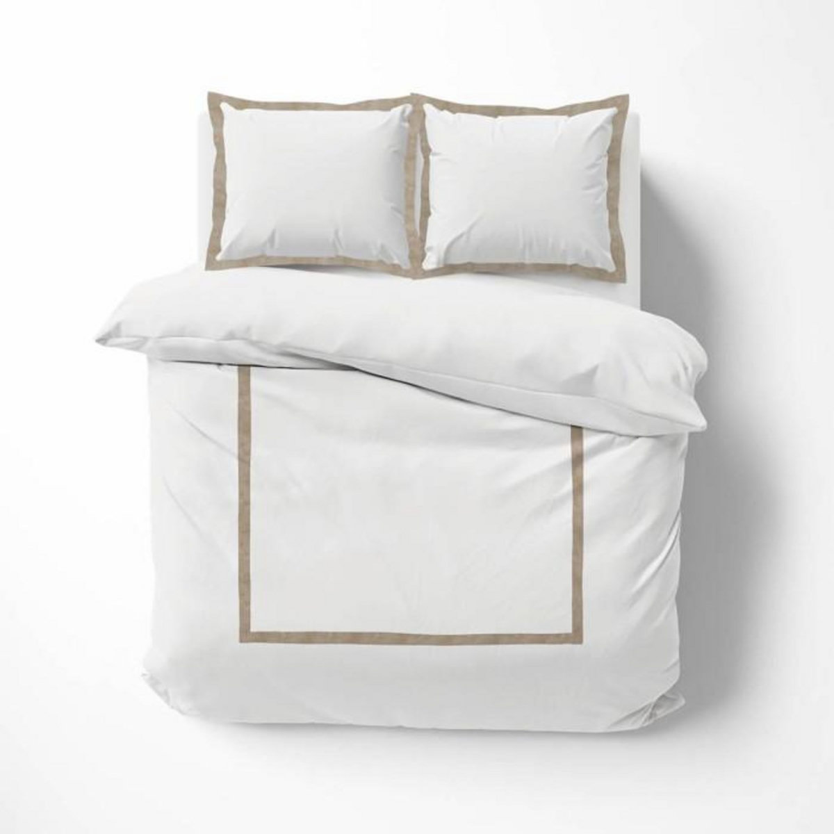 Paris Prix Parure de Lit 3 Pièces  Lauraline  240x220cm Blanc