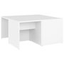 Voir la diapositive 2 : VIDAXL Tables basses 4 pcs blanc 33x33x33 cm bois d'ingenierie