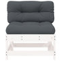 Voir la diapositive 5 : VIDAXL Canapes centraux avec coussins 2 pcs blanc bois de pin massif