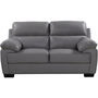 Voir la diapositive 3 : Habitat et Jardin Canapé cuir et PVC  Cardiff  - 163 x 92 x 93 cm - 2 places - Gris clair