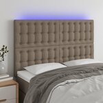 VIDAXL Tete de lit a LED Taupe 144x5x118/128 cm Tissu