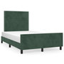 Voir la diapositive 2 : VIDAXL Cadre de lit sans matelas vert fonce 120x200 cm velours