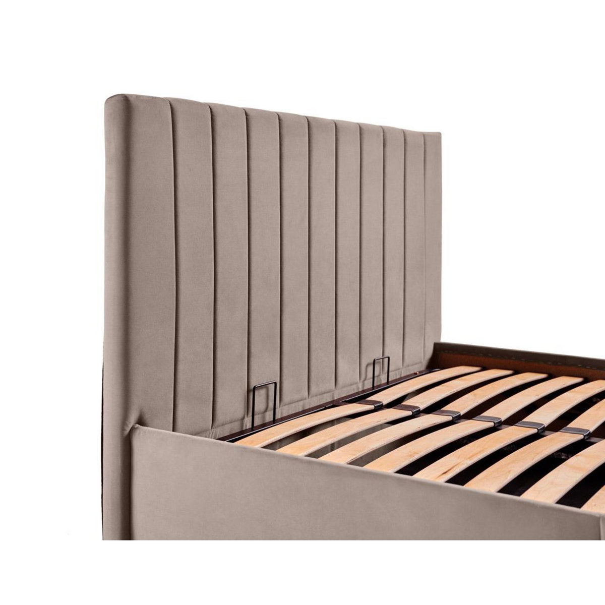 BEST MOBILIER Klimt - lit coffre - 160x200 - en velours - sommier inclus