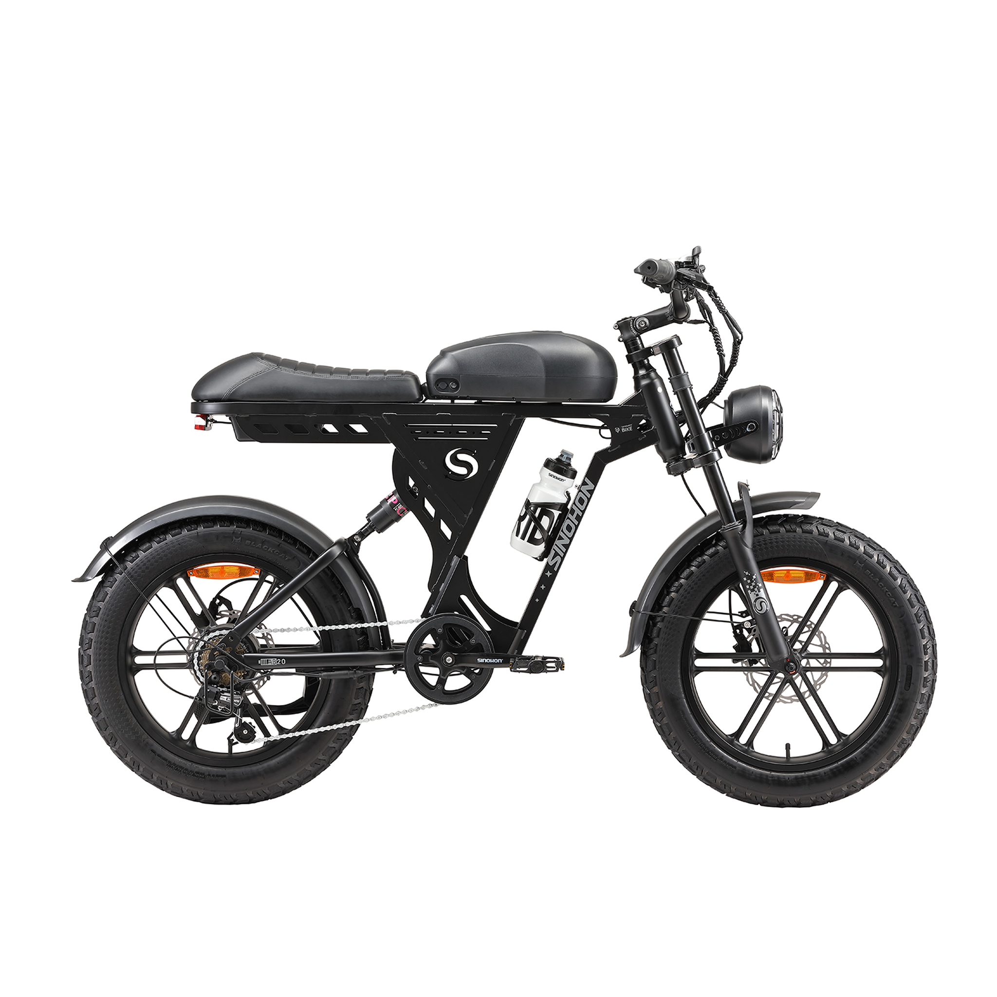 SINOHON Vélo électrique tout-terrain sinohon ab20, pneus larges 20 pouces, noir