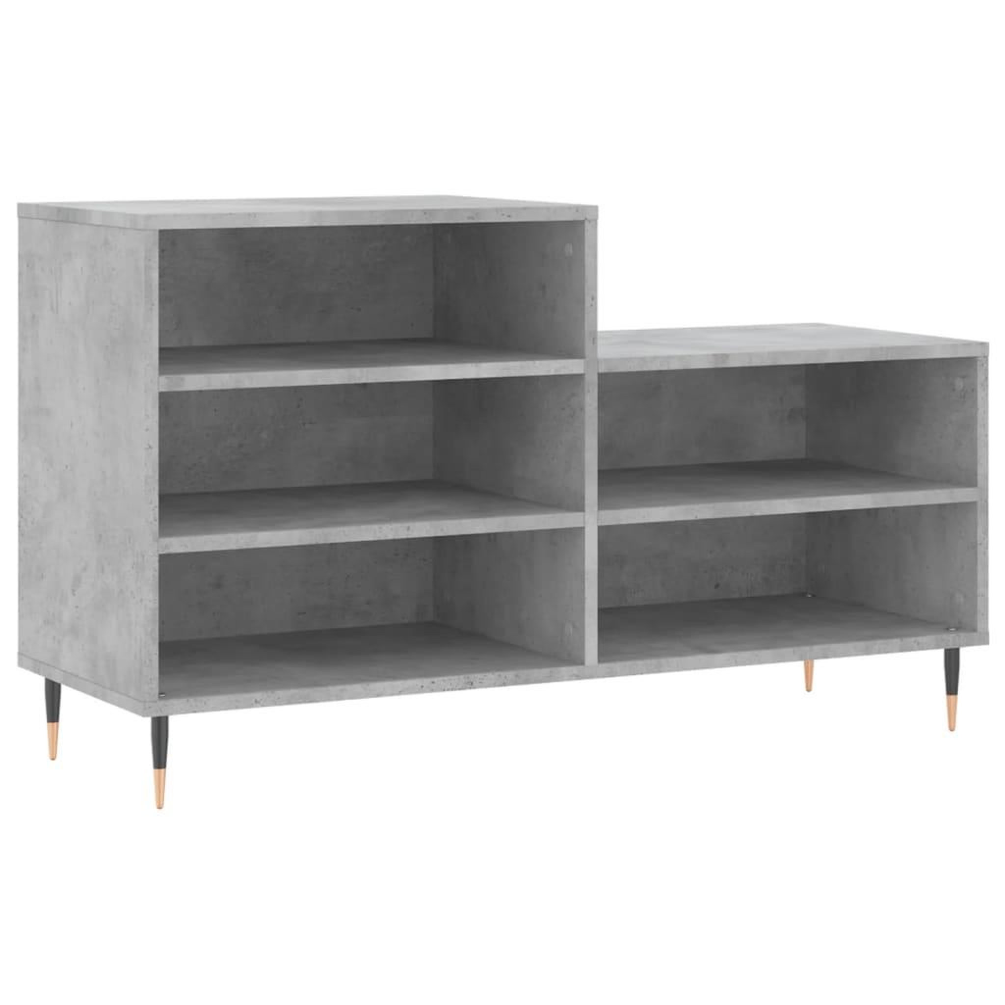 Voir la diapositive 2 : VIDAXL Armoire a chaussures Gris beton 102x36x60 cm Bois d'ingenierie